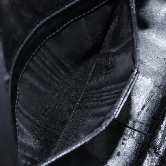 GUCCI Bamboo Shoulder Bag Leather Black Gold 001 3166 Auth 150409 - Picture 13 of 16